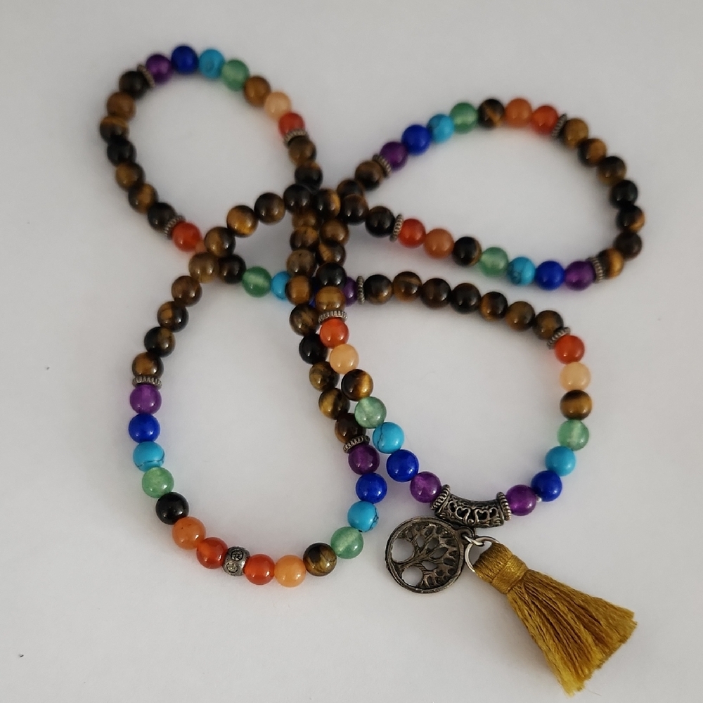 Mala Reiki Healing Necklace with Tassel